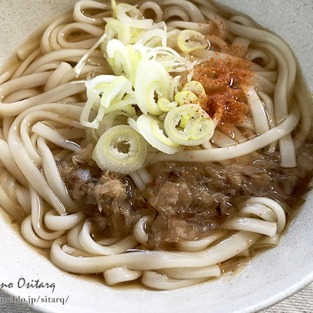 むろあじ節でシンプルうどん