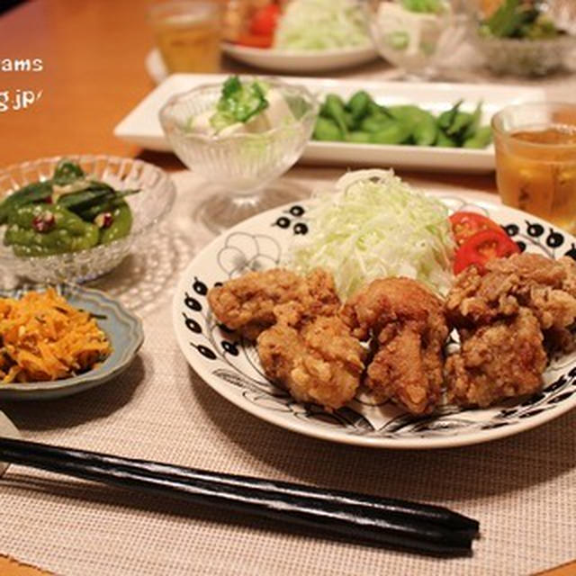 『唐揚げ』とストウブで『小さいおかず』の献立。～手抜き、とは～