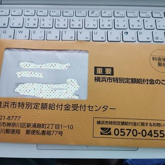 やっと到着！特別定額給付金……の申請用紙