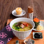 「酢橘柔麺といくら結び」
