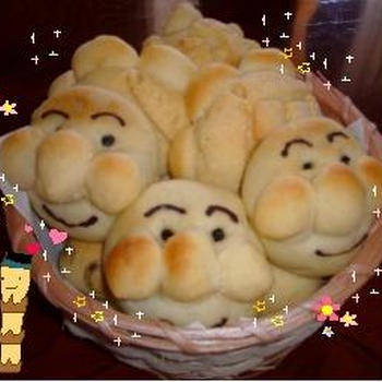 メロンパンとアンパンマン♪