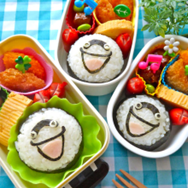 キャラ弁☆妖怪ウォッチ　ウィスパーおにぎりで３個弁！