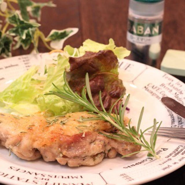 昼カフェ★GABANスパイスでチキンの香草焼き(レシピ）