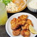 穏やかな日曜日を満喫♡野菜もモリモリ♪サラダバーに唐揚げ、爽快ドリンクで夏のごちそう晩ごはん！