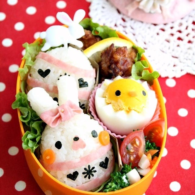 イースターのキャラ弁♪エッグ型バニーの作り方
