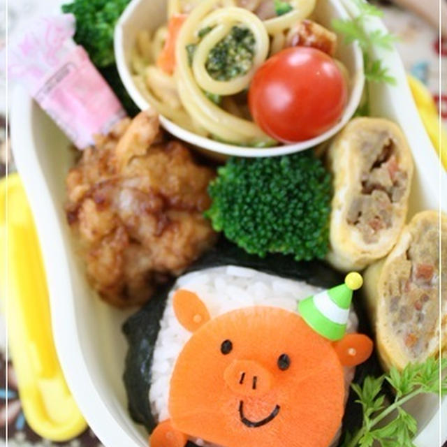 にんじんコブタちゃんキャラ弁