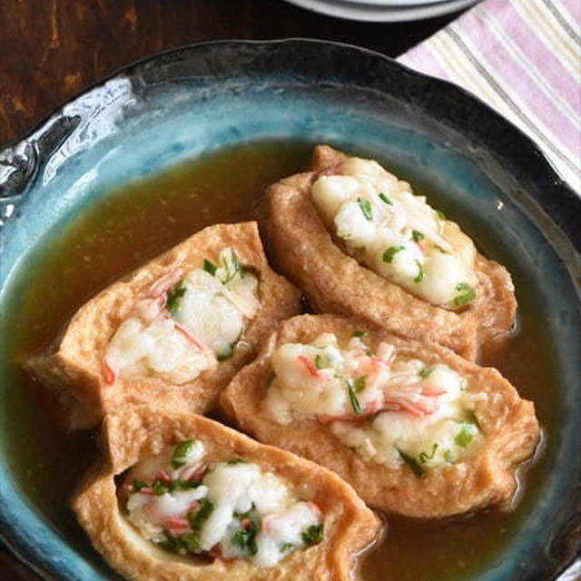 レンジで簡単！厚揚げはんぺんの麺つゆあんかけ