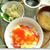 ＊あさごはん*チリソースを使ってカニ玉風（カニカマ）丼＊