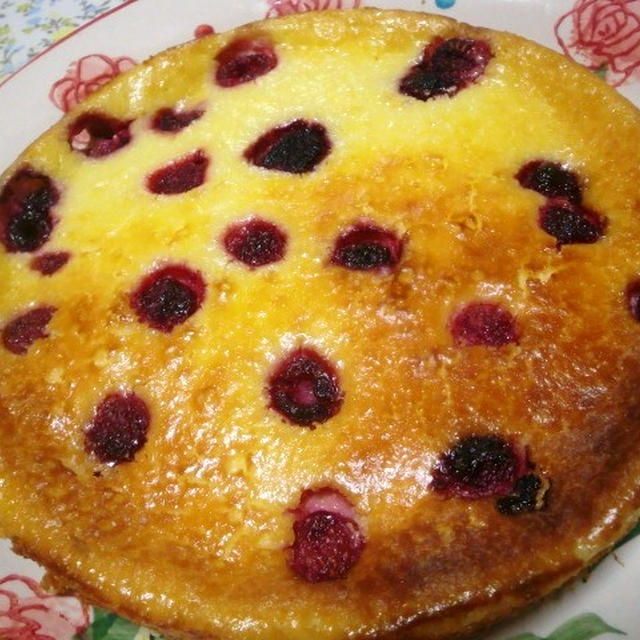 ラズベリーレアチーズ風ヨーグルトケーキ