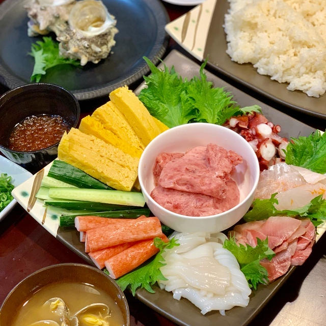 神奈川4日目の夕食は簡単に手巻き寿司で・・