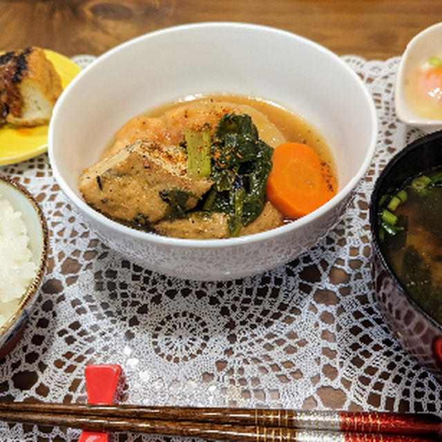 鮭とがんもどきのうま煮
