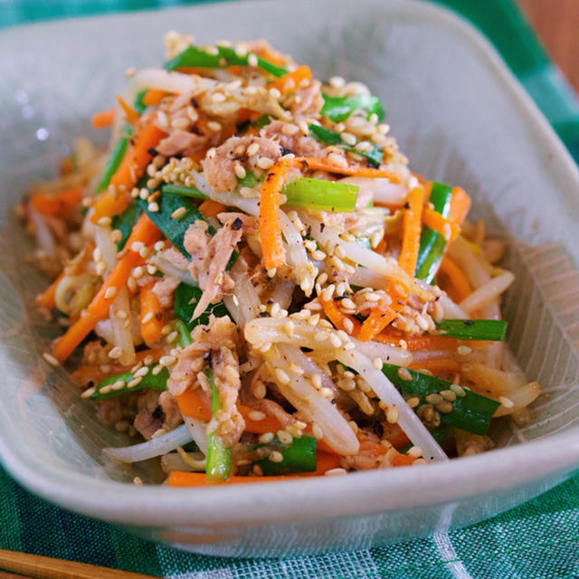 茹でません！！抱えて食べたい♪『シャキシャキ♡湯かけ野菜の3色ナムル』