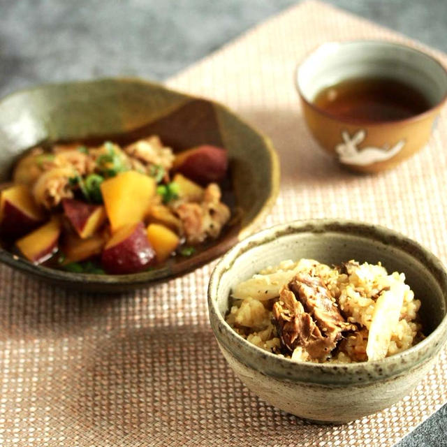 * さつまいもの肉じゃが風&サバとごぼうの玄米炊き込みごはん♪⑫