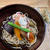お昼はお野菜の揚げ煮びたしでお蕎麦