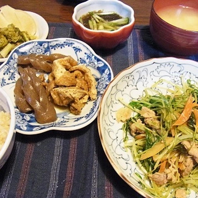 おっさんなのに^_^;　＆　こんにゃくと薄揚げの煮物