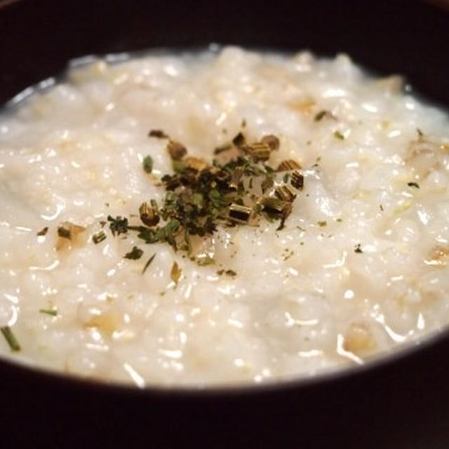 大根ともち麦のお粥