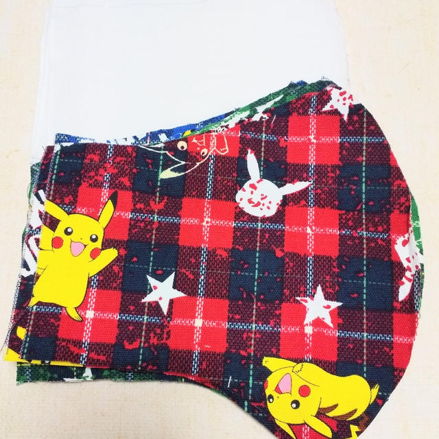ハンドメイド☆ポケモン立体布マスクを作ったよ