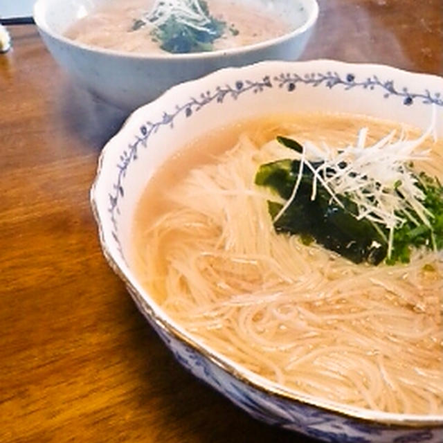にゅうめんと　筍ご飯