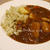 バジルバターライスにチーズオンカレー♪
