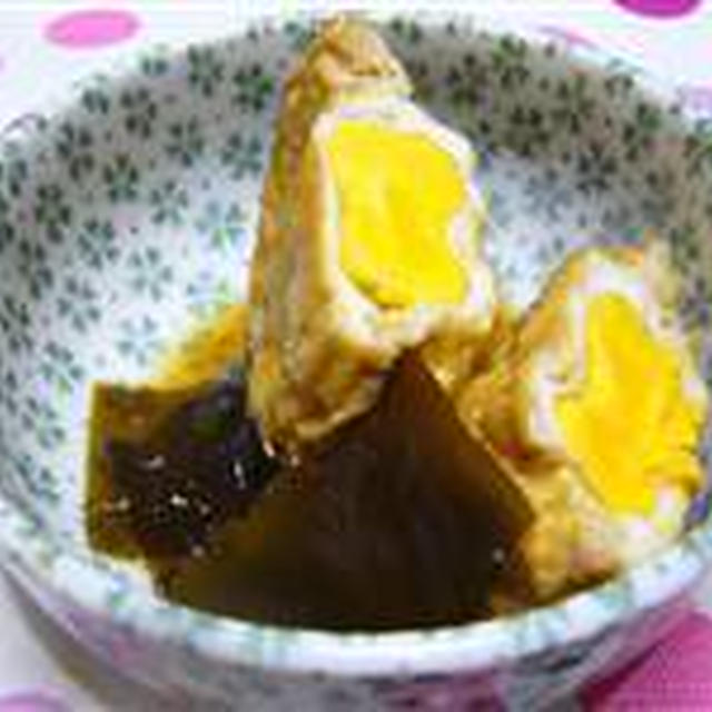 甘辛たまごの巾着煮☆