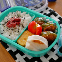 「福島県産ピーマン」の肉詰めのお弁当