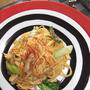 キムチ＆青梗菜＆舞茸のパスタ　～そしてミシン