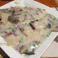 丸のままの蒸し魚とクリームソース&青梗菜と干しえび　12･5･2010