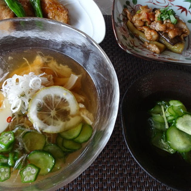 冷やし鶏麺／五感の刺激