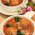 ボリューム満点鶏生姜ボールがゴロゴロ アサリのトマトスープ by ウエルキッチンさん