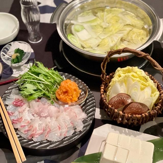 だんなさま作、鯛しゃぶの夜ごはん