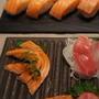 盛っただけ～。お疲れな日は手抜き刺身定食、お豆ご飯　with イケメンワイン♪