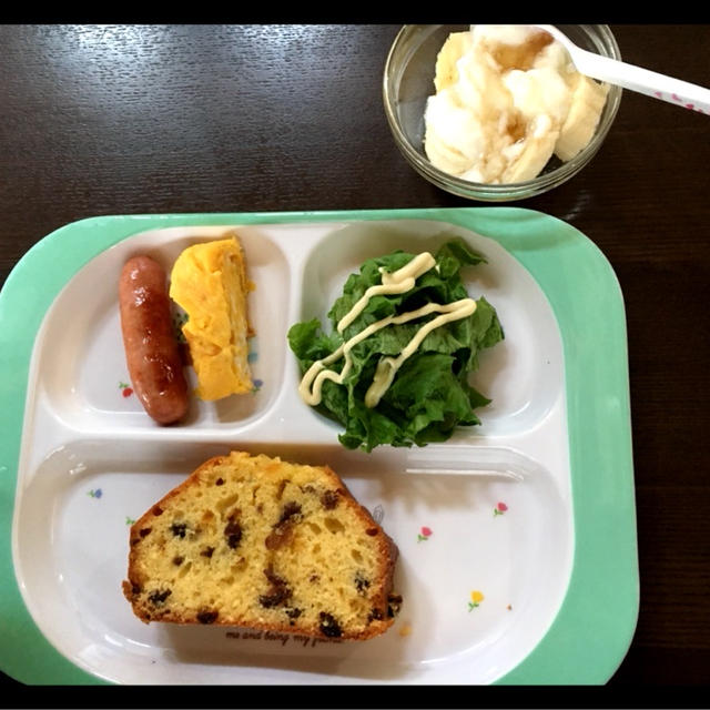 パウンドケーキで朝ごはん