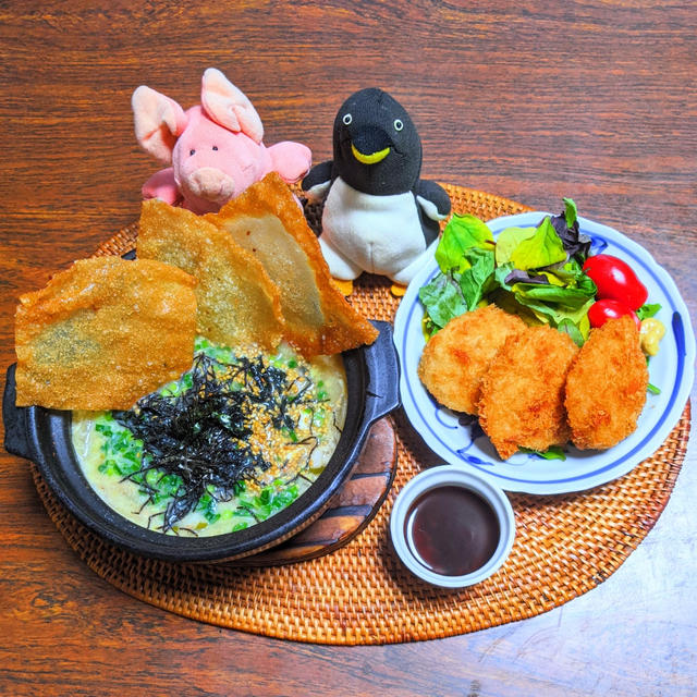 コンビニの鮭おにぎりで雑炊
