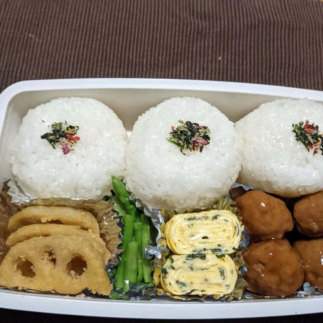 今日のお弁当　第1806号　〜肉団子の照焼き風〜