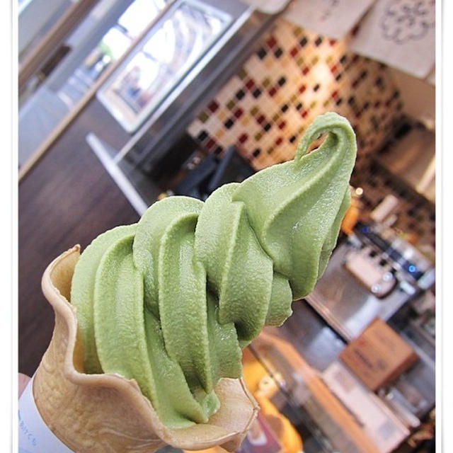 カフェタマ☆狭山抹茶ソフトクリーム美味しい～♪