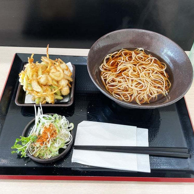 小柱とアスパラのかきあげそばを啜る（番外編）〜ゆで太郎〜
