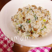 サイコロステーキでガーリックペッパー炒飯☆夏休み？