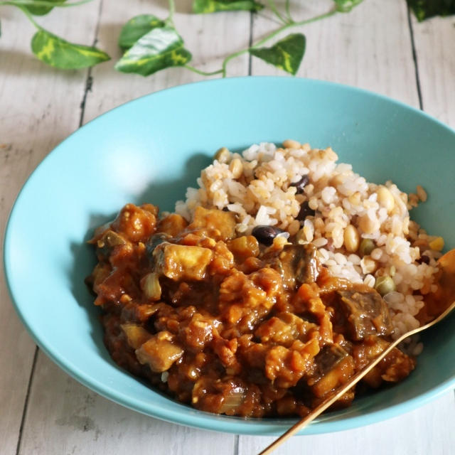 鶏ひき肉で作る！ヘルシー！なすのキーマカレー【高知クッキングアンバサダー】