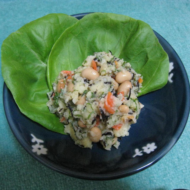 大豆とひじきのポテトサラダ