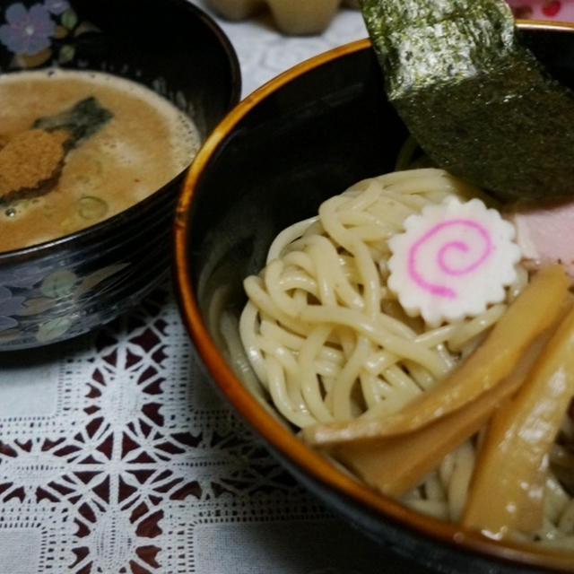 Ｗフィッシュボーンつけ麺＠自作ラーメンつけめん出張