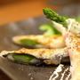 アスパラガスの生春巻き焼き　ベーコンチーズとチーズ磯辺味