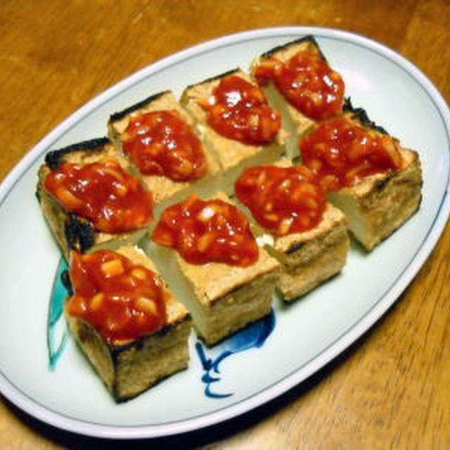 厚揚げのチリソース和え