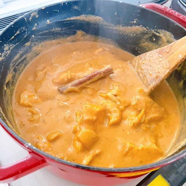 昨日のバターチキンカレーと帆立きのこ炒飯♡ドラマ話