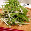 「だし×オイル」シンプル！割烹白だし×ごま油ドレッシングで食べる♡水菜サラダ by Mariさん
