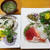 真珠のお皿で山菜定食　アケビのあく抜きと納豆和え～