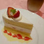 いちごショートのケーキセット