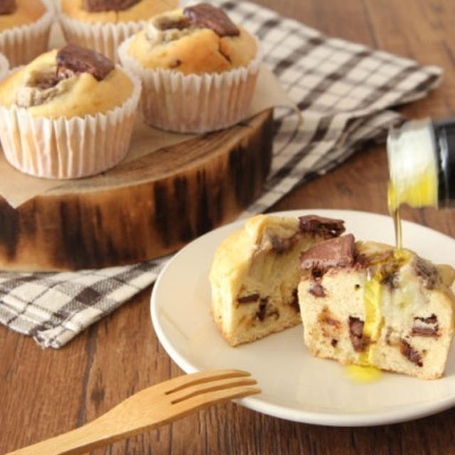 バレンタインにおすすめ！　混ぜて焼くだけ。「チョコバナナ米粉マフィン」の簡単レシピ