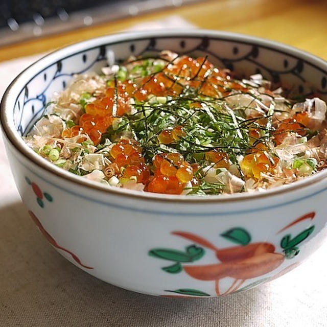 しらすいくら丼で朝ごはん♪