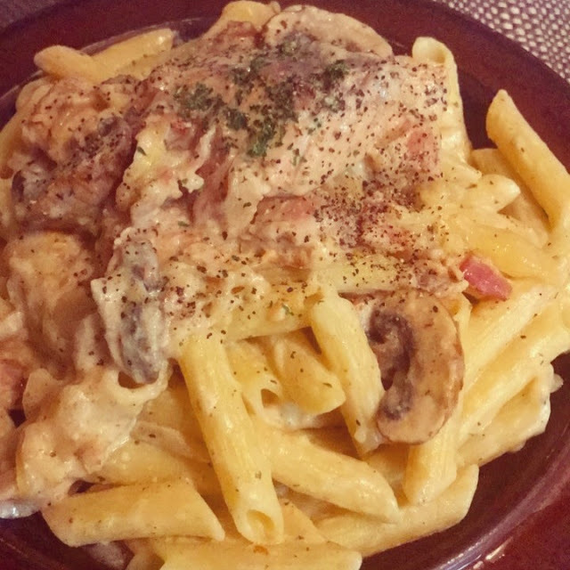 creamy pasta with salmon