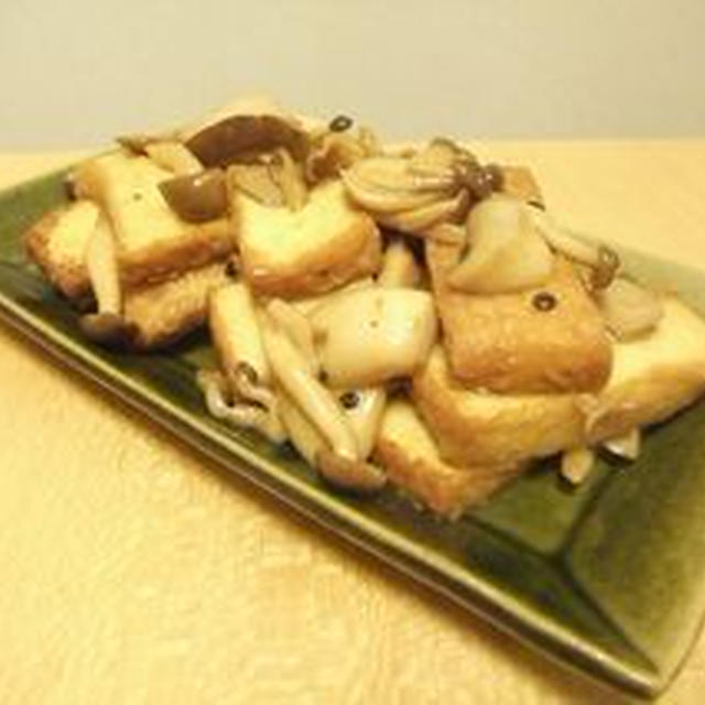 厚揚げ（絹）ときのこのバター醤油